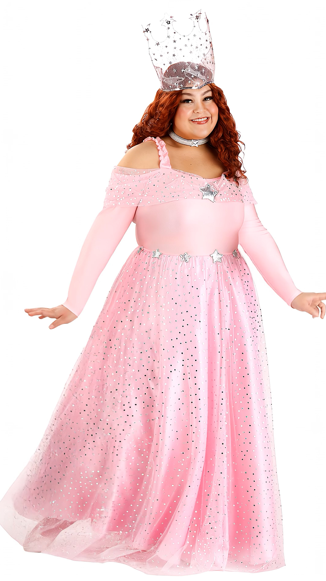 FUN6431PL Plus Deluxe Pink Witch Dress Costume